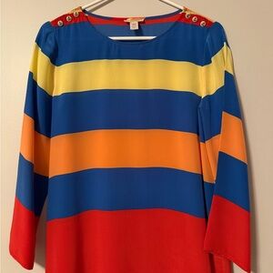 J. Crew Nautical Striped Long Sleeve Top